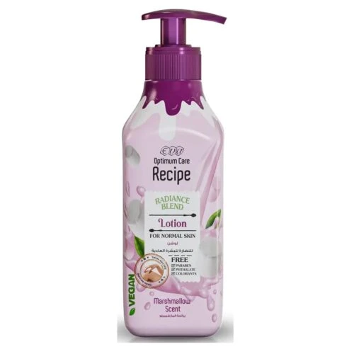 Eva Optimum Care Recipe Radiance Blend Body Lotion Marshmallow Scent for Normal Skin - parabens free, phthalate free, colorants free