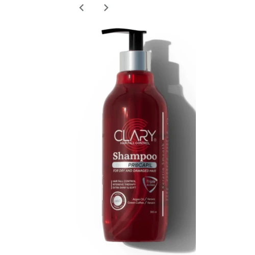 Clary Anti-Hair Fall Shampoo with Procapil for Dry & Damaged Hair - parabens free, silicone free, sulfate free