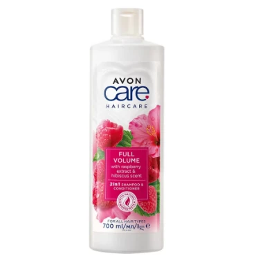 Avon 2in1 Volumizing Shampoo & Conditioner Hibiscus Scent with Raspberry Extract for All Hair Types - animal testing free