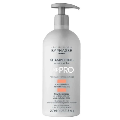 Byphasse Pro Nourishing, Strengthening & Restoring Shampoo with Amino Acids & Vegetable Peptides for Dry Hair