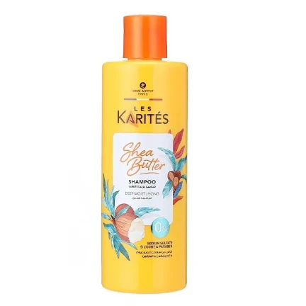Les Karites Deep Moisturizing Hair Shampoo with Shea Butter - parabens free, silicone free, sodium sulfate free