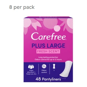Carefree Plus Large Pantyliners Fresh Scent