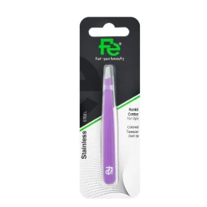 Fe Purple Stainless Steel Slant Tip Tweezers